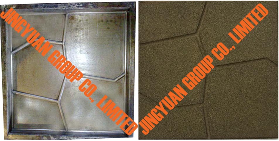 Faux Stone Rubber Floor Moulding Mould Used Tire Recycling