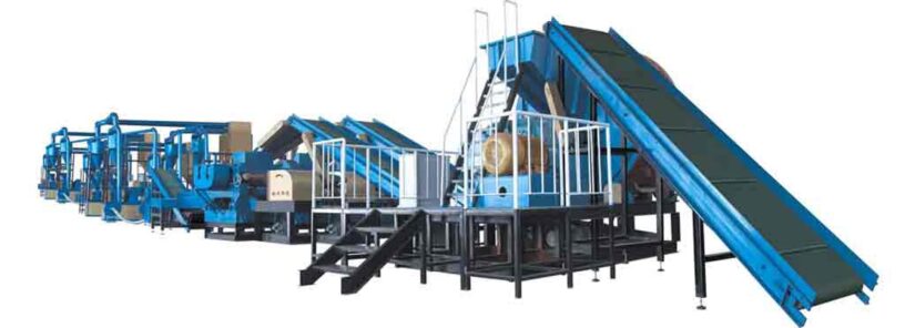 Automatic tire recycling plant