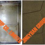 406X406mm Faux Stone Rubber Floor Tile Molding Mold(1 Cavity Per Female Mold)