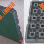 610X610mm Hollow Prism Back(High Drainage) Rubber Floor Tile Molding Mold(1 Cavity Per Female Mold)