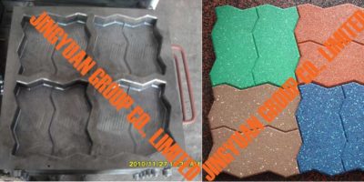 Saw Tooth Shaped Rubber Paver Molds