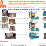 1000-1200kg per hour rubber floor tile molding plant