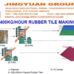 300-400kg per hour rubber floor tile molding plant
