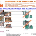 600-800kg per hour rubber floor tile molding plant