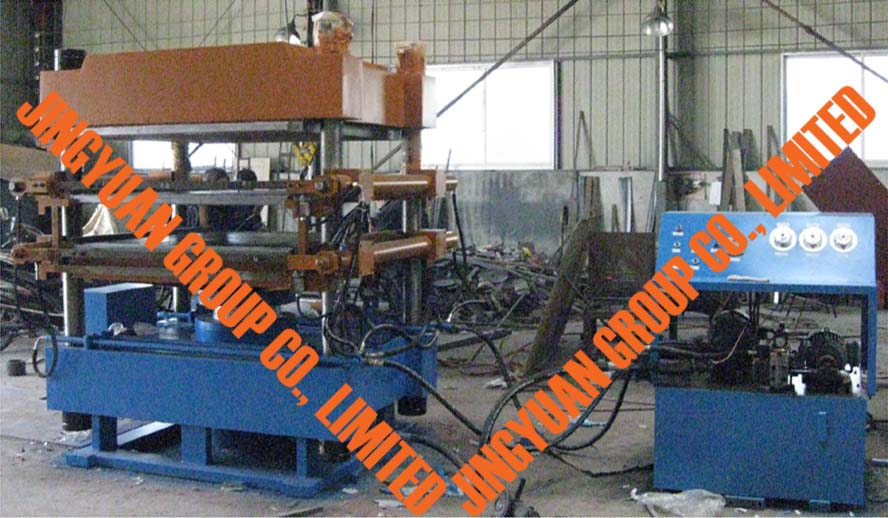 1150x1150mm,2-layer vulcanizing press(rubber tile making machine) with automatic female mold changing system front