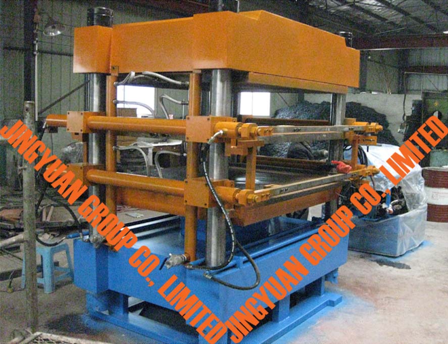 1150x1150mm,2-layer vulcanizing press(rubber tile making machine) with automatic female mold changing system