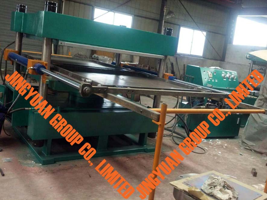 1350x1350mm,1-layer vulcanizing press(rubber tile making machine) with automatic female mold changing system front