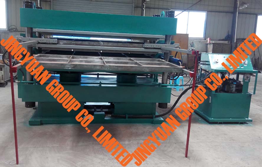 2300x1150mm,2-layer vulcanizing press with automatic female mold changing system front view