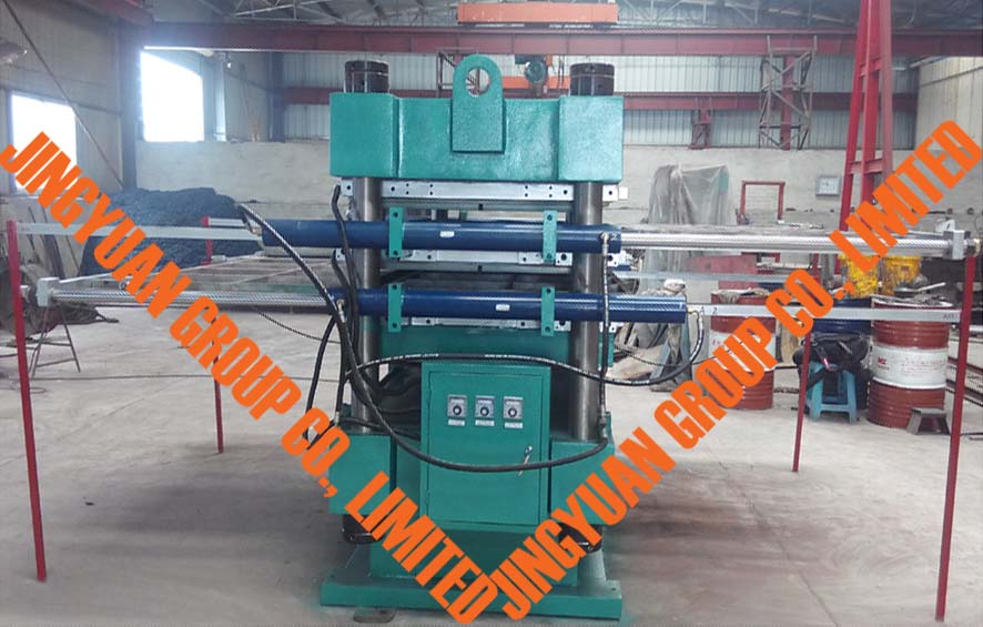 2300x1150mm,2-layer vulcanizing press with automatic female mold changing system sideview