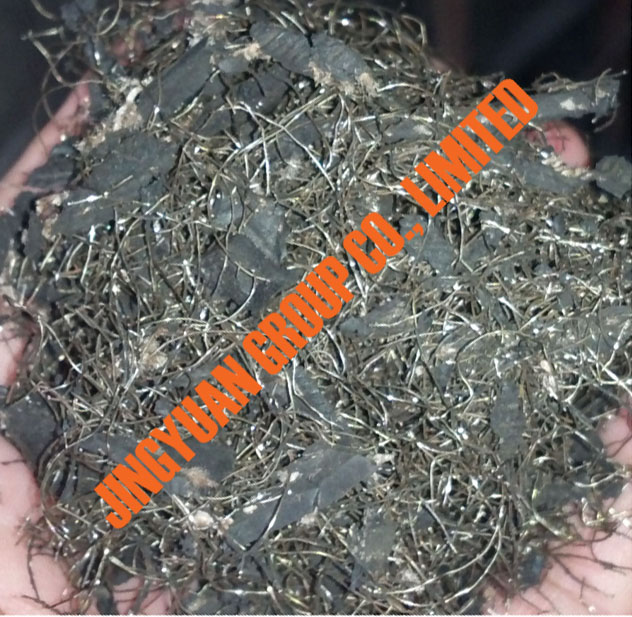 Recycled Car Tyre Steel Wire With Some Rubber on,can be crushed together with steel radial tyre blocks, avoid the steel wire to hook recycled tire fiber balls