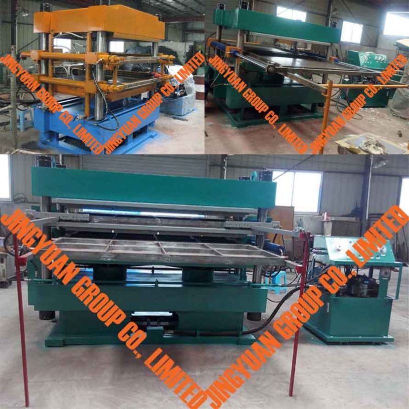 vulcansing press(rubber tile making machine) with automatic female mold changing system