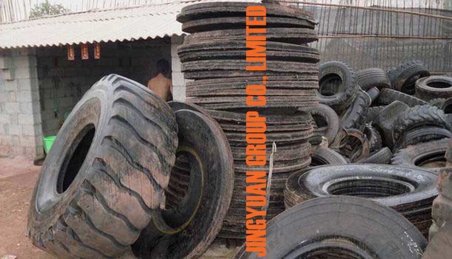 OTR Tire Sidewalls Stack in Pile