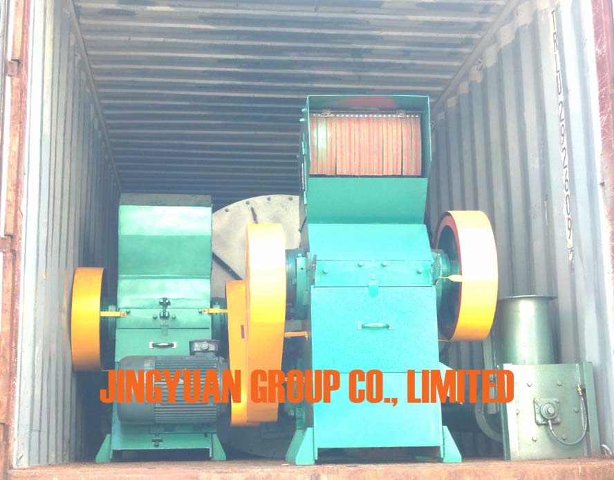 Two JYLS-500 Rubber Granulators In Container Ready For Shipment