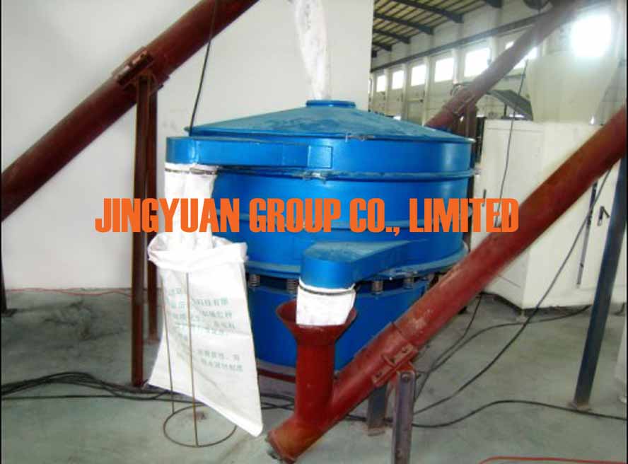 Use Screw Conveyor Feed JYYZS-800 Round Vibration Screen and Collect Outputs