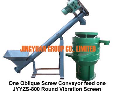 Use Screw Conveyor Feed JYYZS-800 Round Vibration Screen