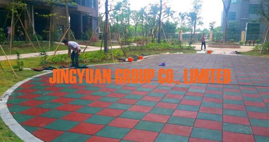 Rubber Floor Tile Used at Community Square