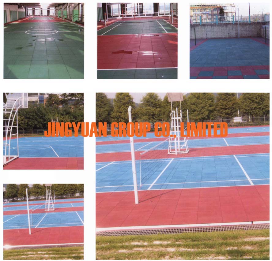 Rubber Floor Tiles used at Courts of Badminton,Tennis,Volleyball and Backet Ball,etc