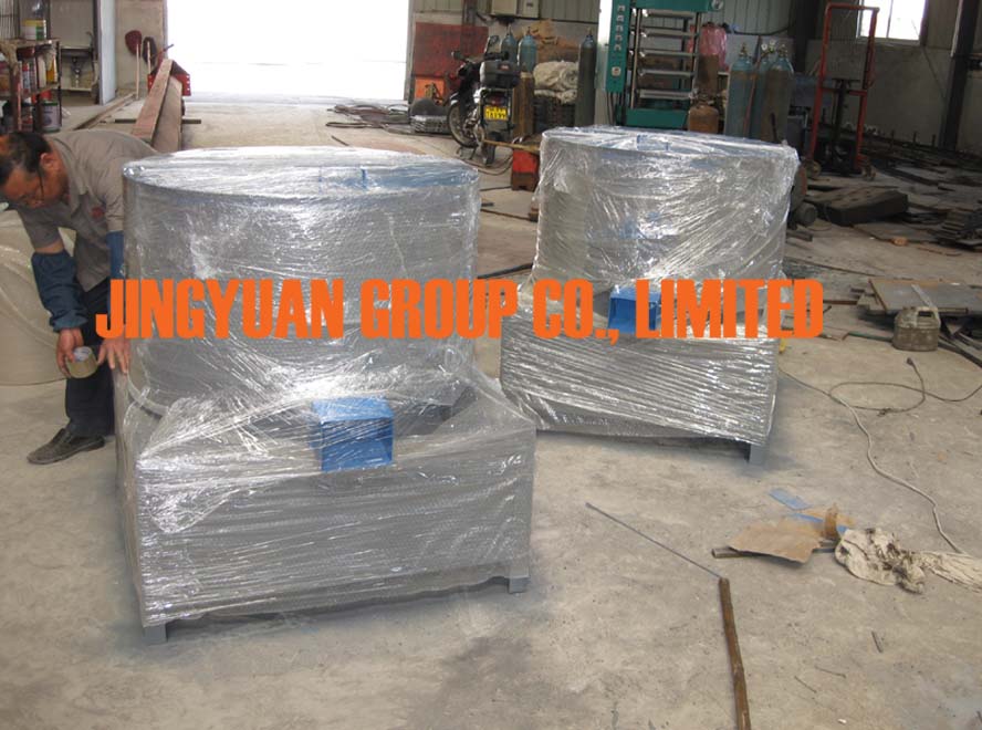 Two 200L Rubber Crumb Mixers Packed With Air Bubble Plastic Film Before Shipment