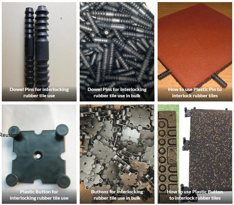 Rubber Tile Dowel Pin and Rubber Tile Connector