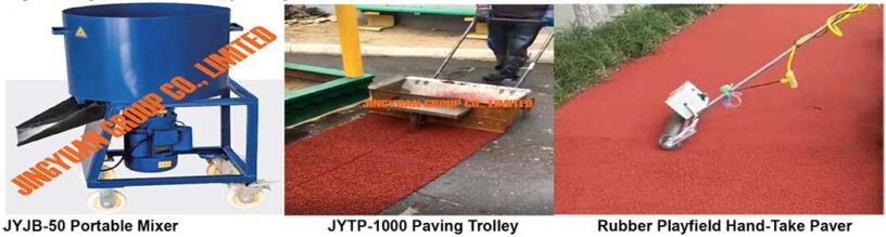Small Scale Rubber Wet Pour Paving Machines
